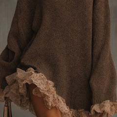Women's Chunky Knit Turtleneck Sweater Dress | Relaxed Oversized Fall Fashion 1