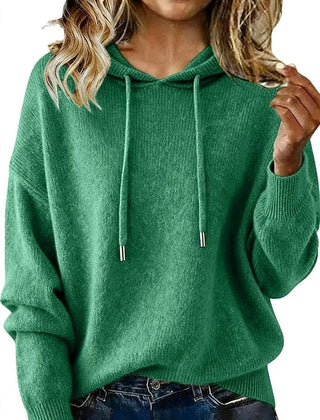 Women's Cozy Knit Oversized Sweater | Hooded Relaxed Fit Pullover for Fall and Winter 0