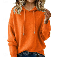 Women's Cozy Knit Oversized Sweater | Hooded Relaxed Fit Pullover for Fall and Winter 3