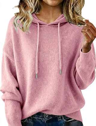 Women's Cozy Knit Oversized Sweater | Hooded Relaxed Fit Pullover for Fall and Winter 4
