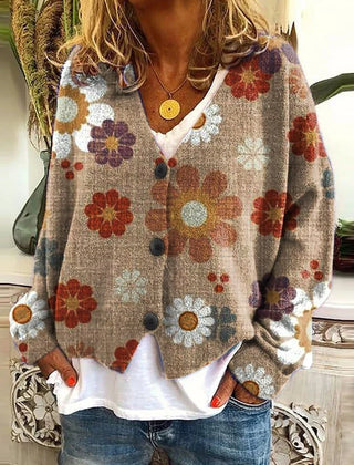 Women's Crochet Patchwork Cropped Cardigan | Stylish V-Neck Layering Sweater 1