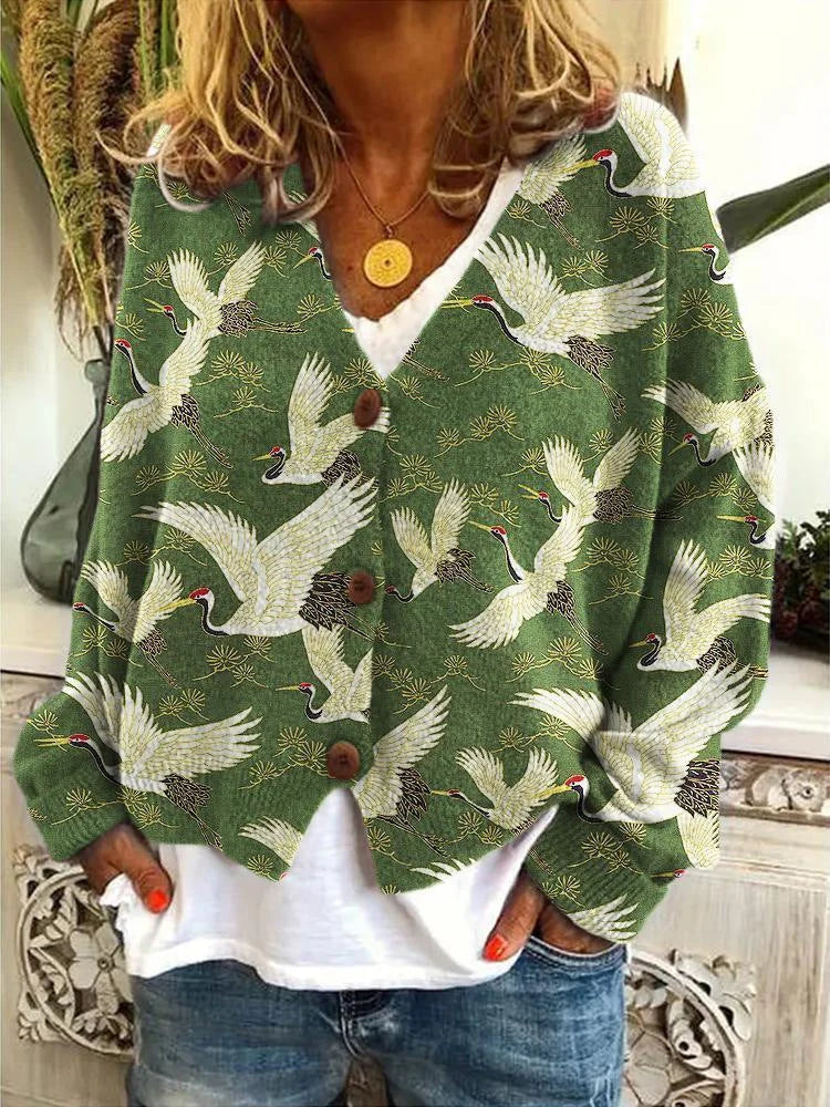 Women's Crochet Patchwork Cropped Cardigan | Stylish V-Neck Layering Sweater 3