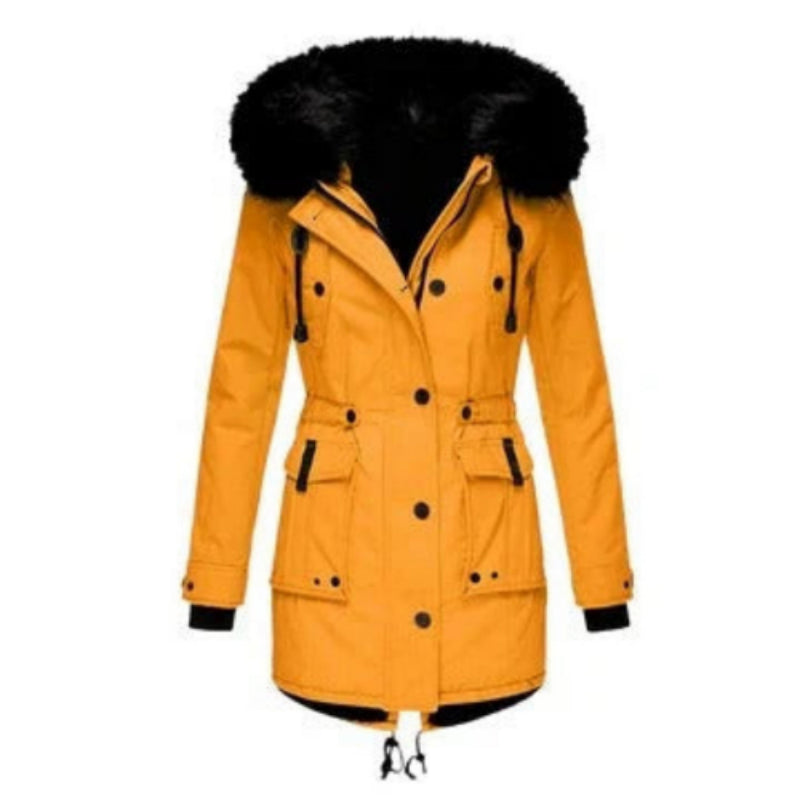 Women's Faux Fur Hooded Parka Coat | Stylish Warm Winter Outerwear 0