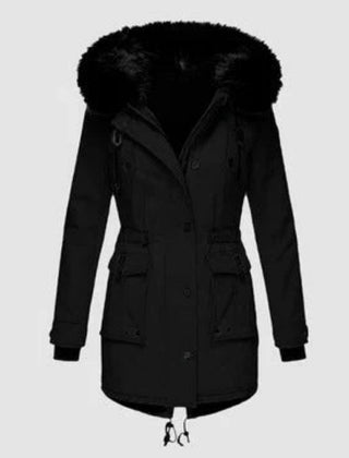 Women's Faux Fur Hooded Parka Coat | Stylish Warm Winter Outerwear 1