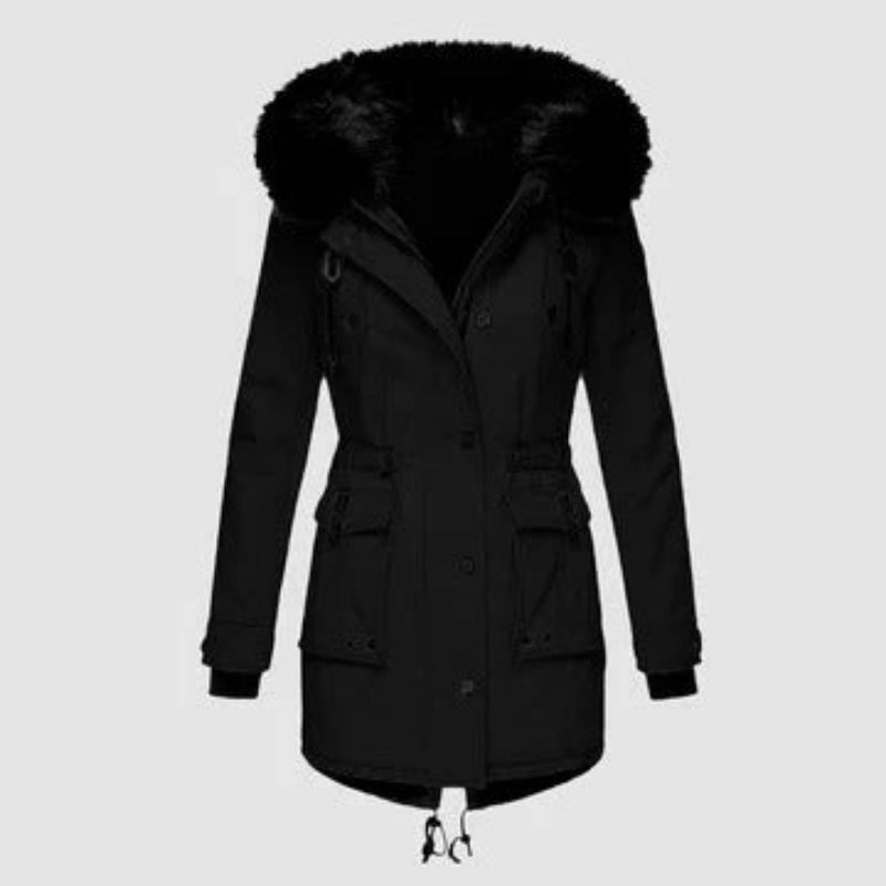 Women's Faux Fur Hooded Parka Coat | Stylish Warm Winter Outerwear 1