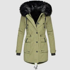Women's Faux Fur Hooded Parka Coat | Stylish Warm Winter Outerwear 2