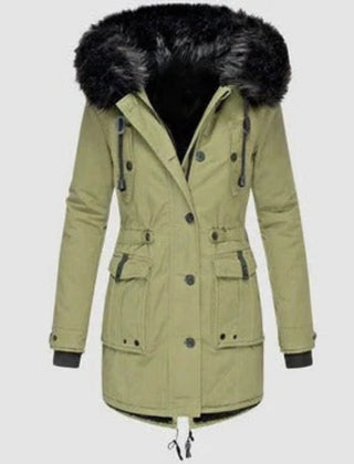 Women's Faux Fur Hooded Parka Coat | Stylish Warm Winter Outerwear 2