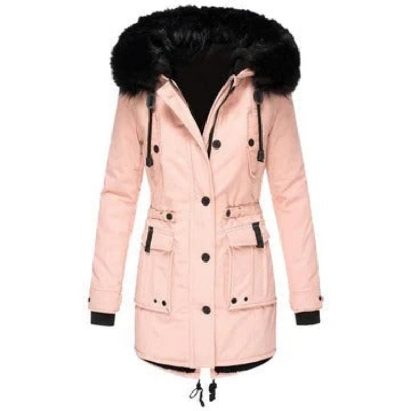 Women's Faux Fur Hooded Parka Coat | Stylish Warm Winter Outerwear 3