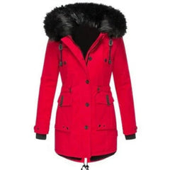Women's Faux Fur Hooded Parka Coat | Stylish Warm Winter Outerwear 4