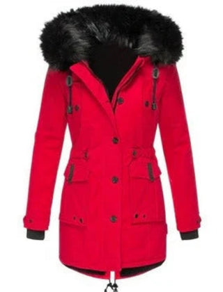 Women's Faux Fur Hooded Parka Coat | Stylish Warm Winter Outerwear 4