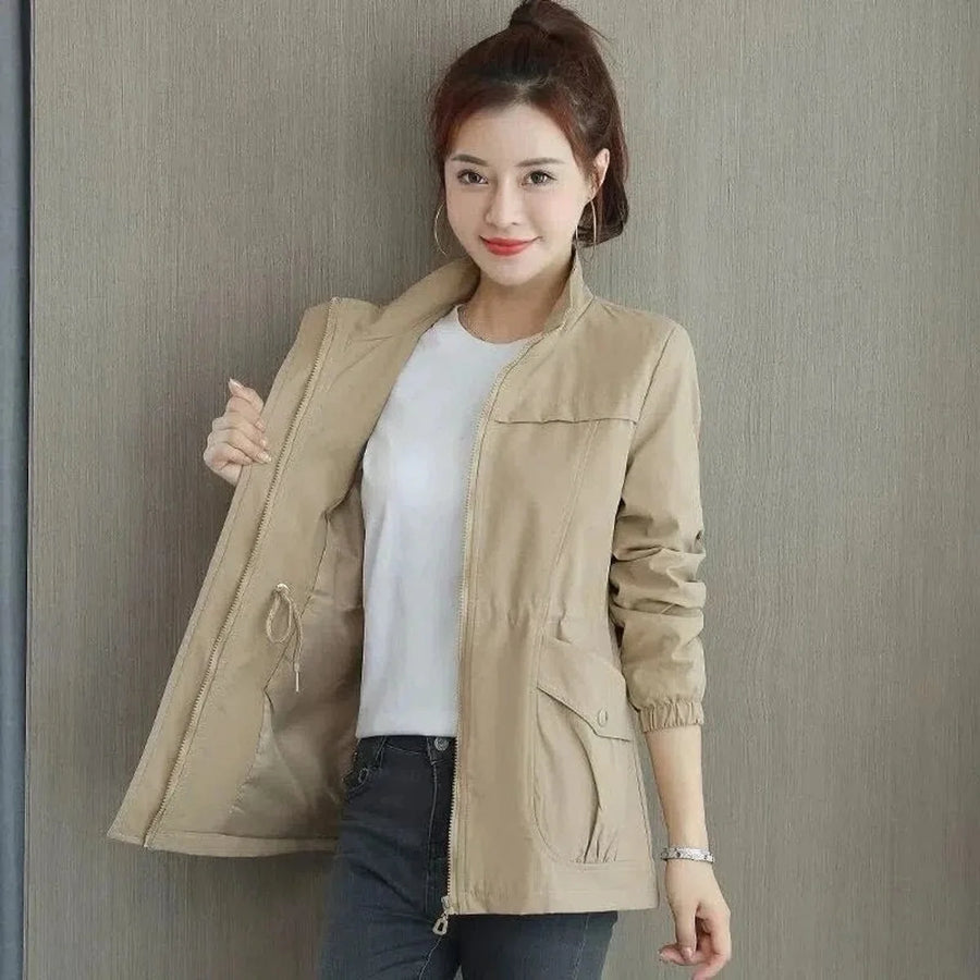 Women's Lightweight Cotton Bomber Jacket | Stylish Cropped Summer Layer 0