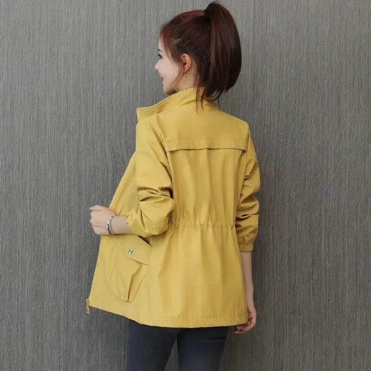 Women's Lightweight Cotton Bomber Jacket | Stylish Cropped Summer Layer 3
