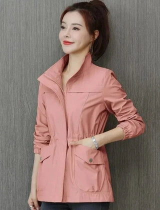 Women's Lightweight Cotton Bomber Jacket | Stylish Cropped Summer Layer 4