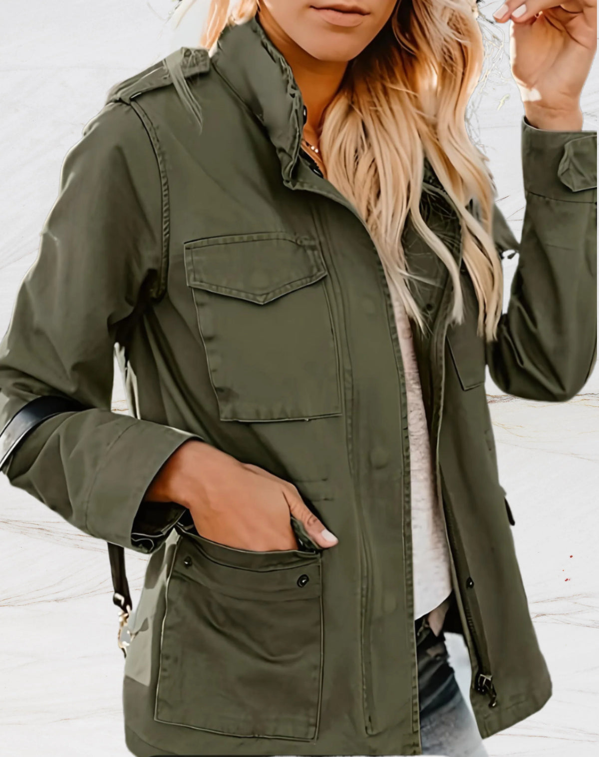 Women's Lightweight Utility Jacket | Structured Tailored Layering Piece for Transitional Weather 4