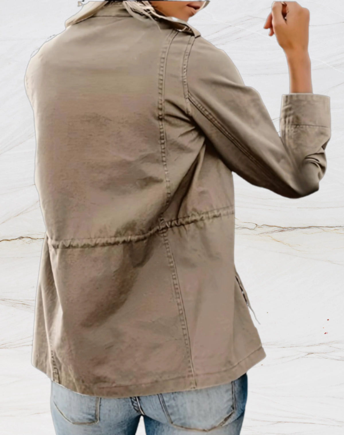 Women's Lightweight Utility Jacket | Structured Tailored Layering Piece for Transitional Weather 7
