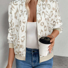 Women's Shiny Fabric Bomber Jacket | Relaxed Fit Lightweight Spring Layering Piece 3