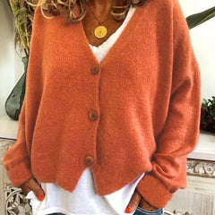 Women's Soft V-Neck Cardigan | Relaxed Fit Long Sleeve Layer for Spring & Fall 0