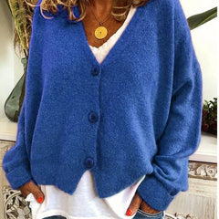 Women's Soft V-Neck Cardigan | Relaxed Fit Long Sleeve Layer for Spring & Fall 1
