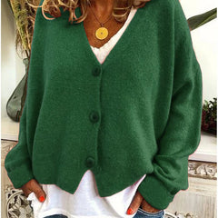 Women's Soft V-Neck Cardigan | Relaxed Fit Long Sleeve Layer for Spring & Fall 2