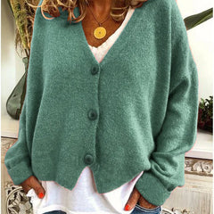 Women's Soft V-Neck Cardigan | Relaxed Fit Long Sleeve Layer for Spring & Fall 4