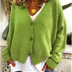 Women's Soft V-Neck Cardigan | Relaxed Fit Long Sleeve Layer for Spring & Fall 5