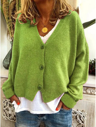 Women's Soft V-Neck Cardigan | Relaxed Fit Long Sleeve Layer for Spring & Fall 5
