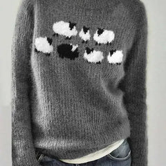 Women's Textured Knit Sweater | Cozy Fair Isle Pattern for Fall 10