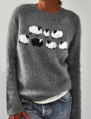 Women's Textured Knit Sweater | Cozy Fair Isle Pattern for Fall 10