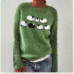 Women's Textured Knit Sweater | Cozy Fair Isle Pattern for Fall 12
