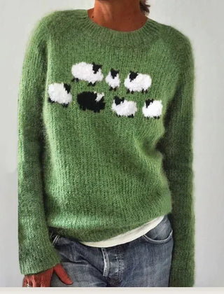Women's Textured Knit Sweater | Cozy Fair Isle Pattern for Fall 12