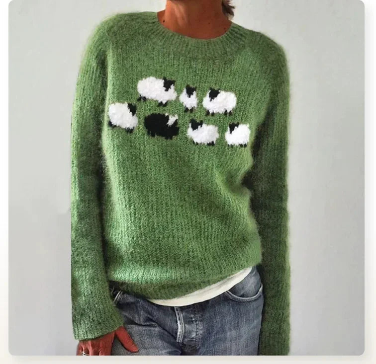 Women's Textured Knit Sweater | Cozy Fair Isle Pattern for Fall 12