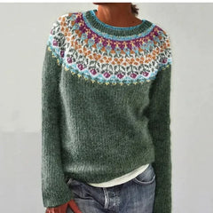 Women's Textured Knit Sweater | Cozy Fair Isle Pattern for Fall 2