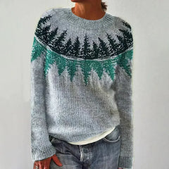 Women's Textured Knit Sweater | Cozy Fair Isle Pattern for Fall 4