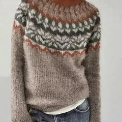 Women's Textured Knit Sweater | Cozy Fair Isle Pattern for Fall 5