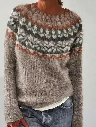 Women's Textured Knit Sweater | Cozy Fair Isle Pattern for Fall 5