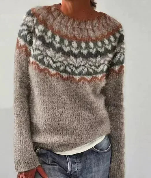 Women's Textured Knit Sweater | Cozy Fair Isle Pattern for Fall 5