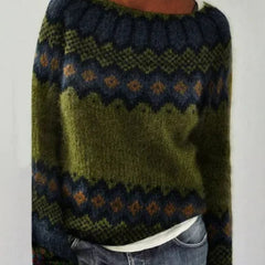 Women's Textured Knit Sweater | Cozy Fair Isle Pattern for Fall 8