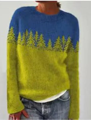 Women's Textured Knit Sweater | Cozy Fair Isle Pattern for Fall 9