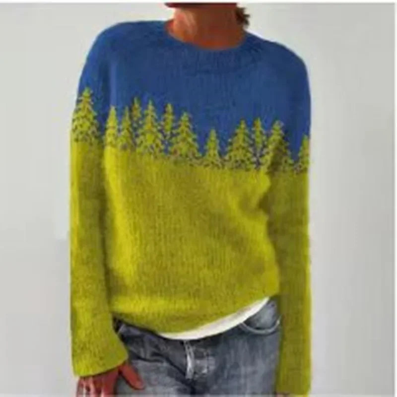 Women's Textured Knit Sweater | Cozy Fair Isle Pattern for Fall 9